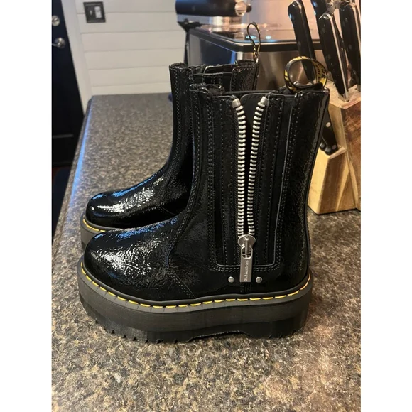 New Dr. Martens Distressed Chelsea Platform Boots - Picture 5 of 10